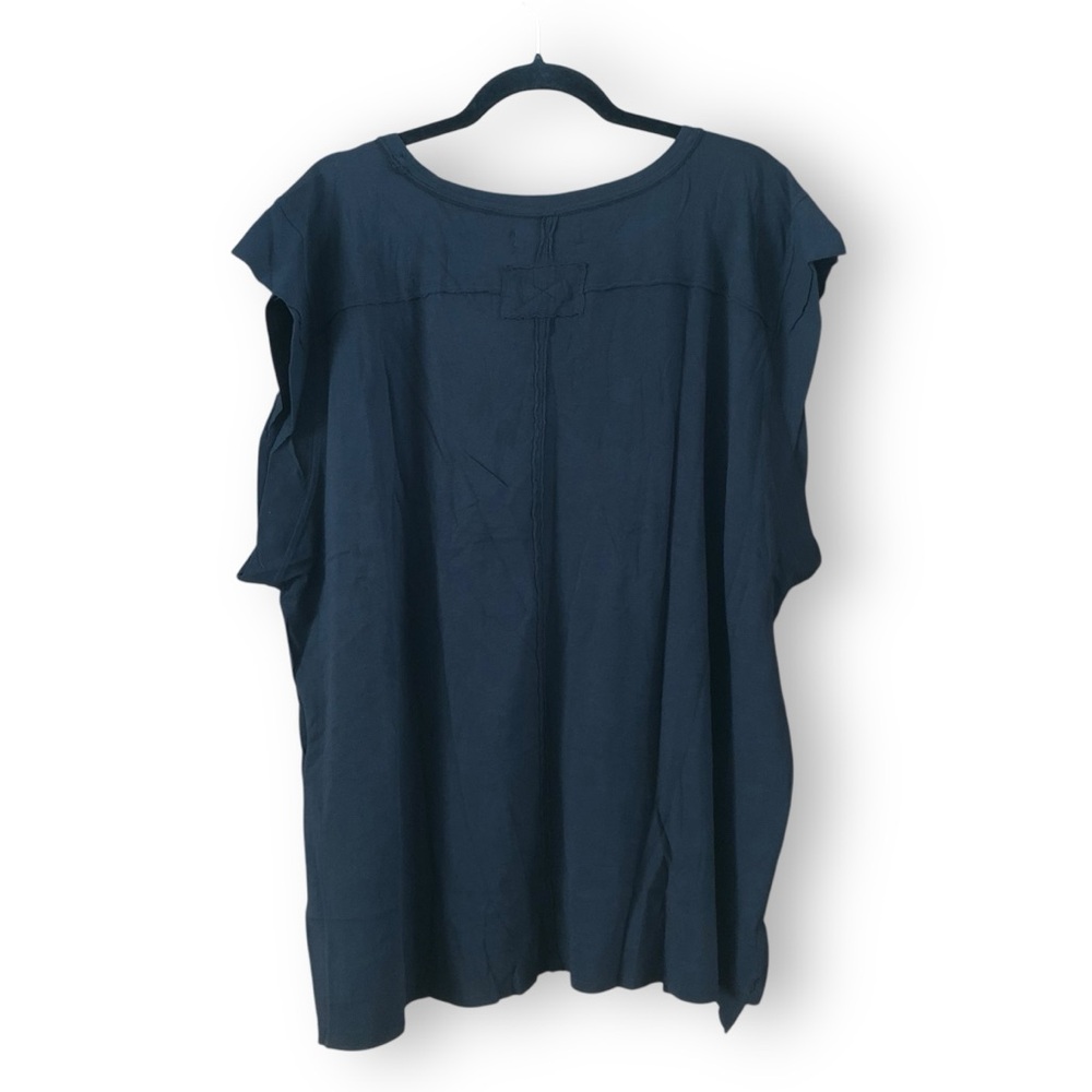 Free People Naomi Tee Relaxed Oversized Black NWT Size Large - Picture 3 of 6
